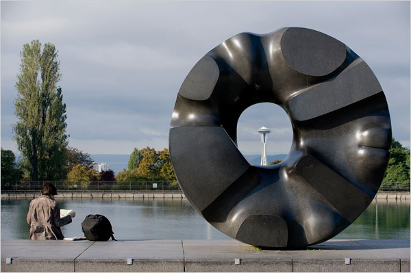 Black Sun sculpture at Volunteer Park - Seattle Yacht Charters Daily